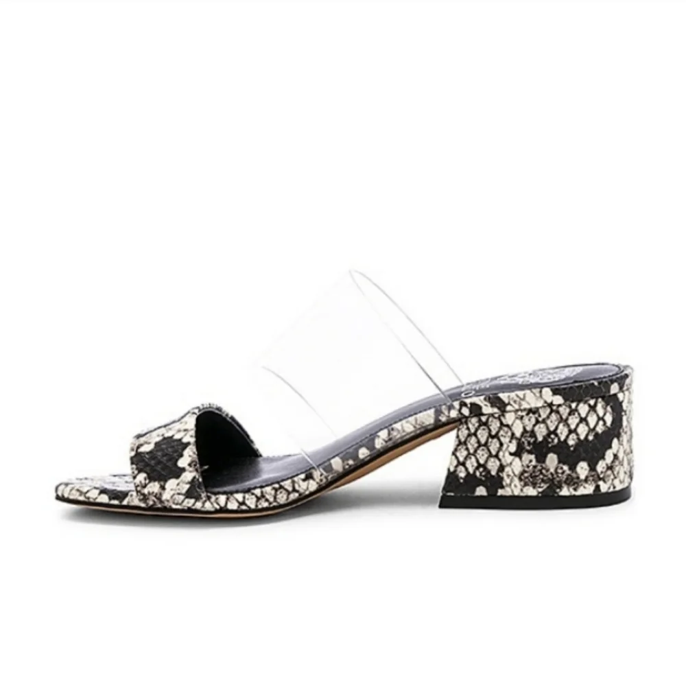 Vince Camuto Snake Print Embossed Open Toe Sandals size 8 - Picture 9 of 16